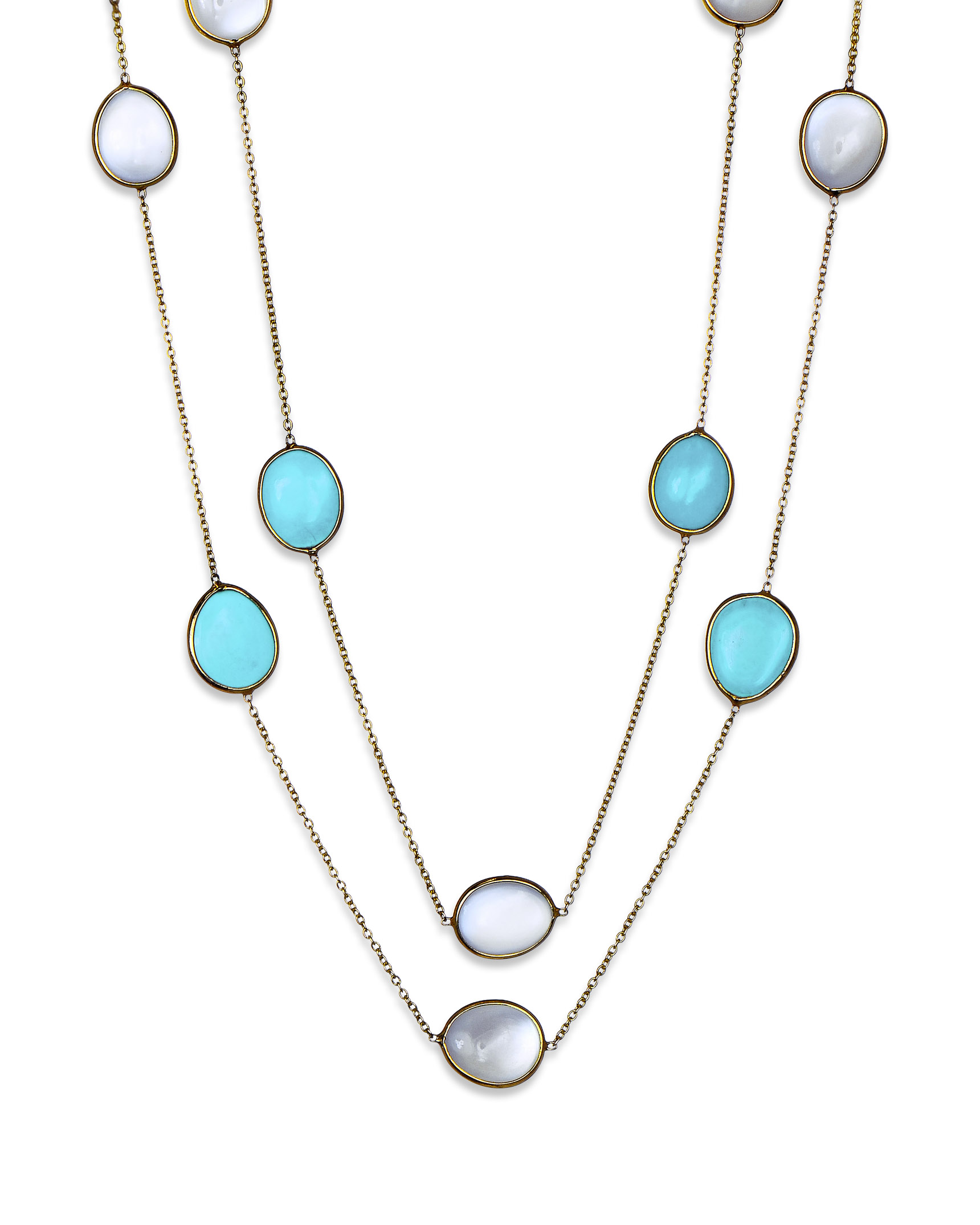 Multistone necklace with Magnetic clasp – N 2726 – AVAASI