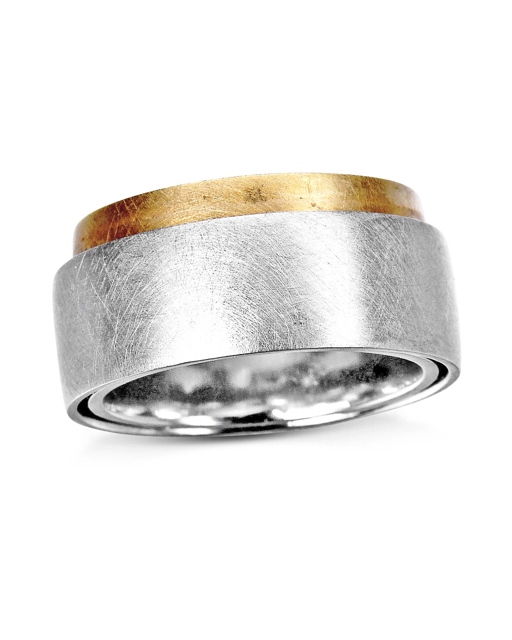 Gleaming Bridge Men Platinum Ring