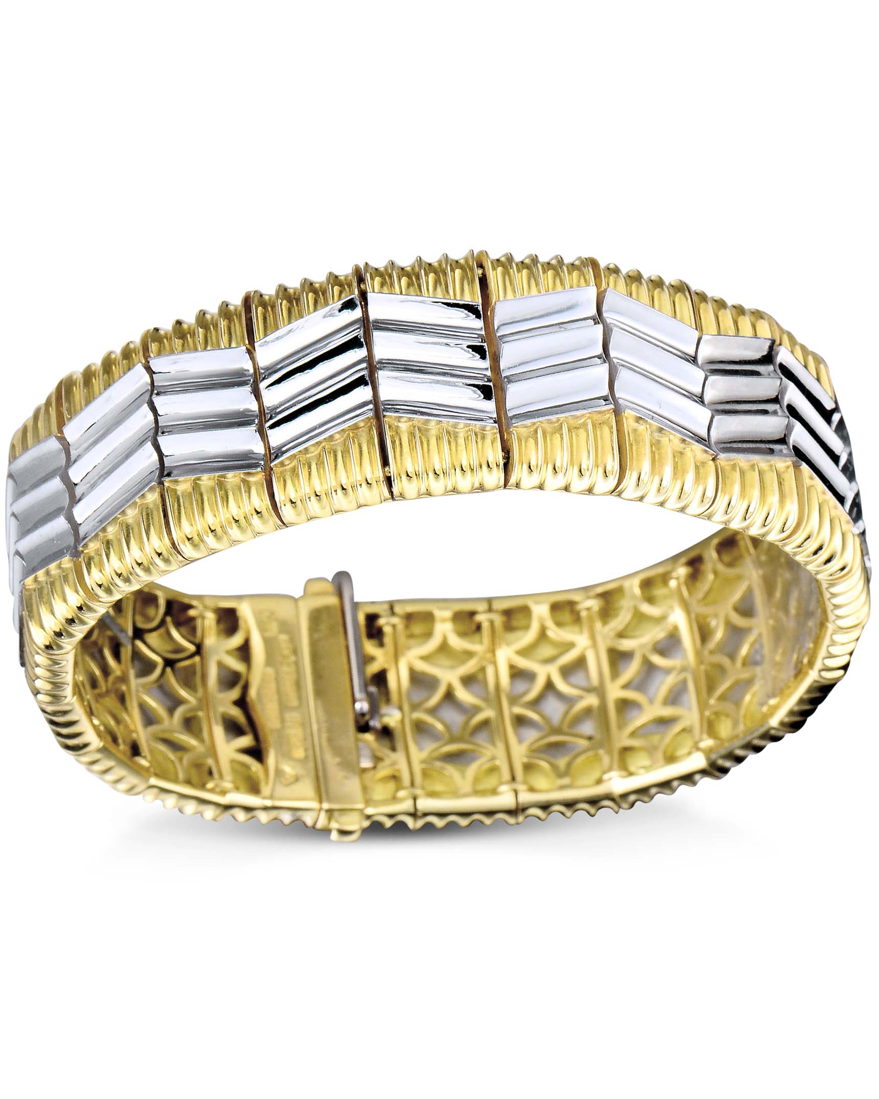 215mm Wedding Stainless Steel Gold Platinum Mens Bangle Cuff Bracelet, 5.2  Gm at Rs 350/piece in Mumbai