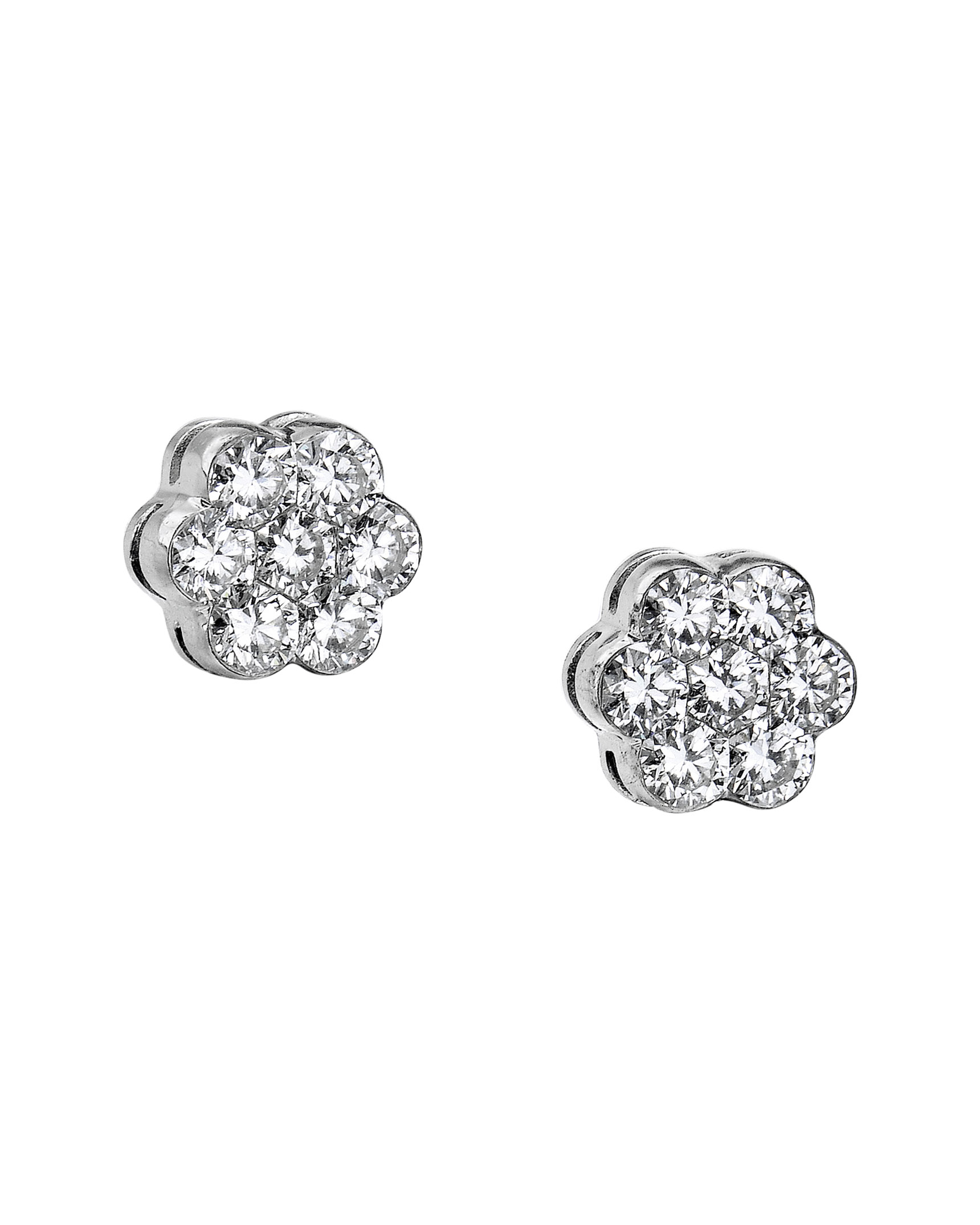 1.10 Carat Total Emerald Cut Diamond Stud Earrings 14k White Gold Beze –  Gem Jewelers Co.