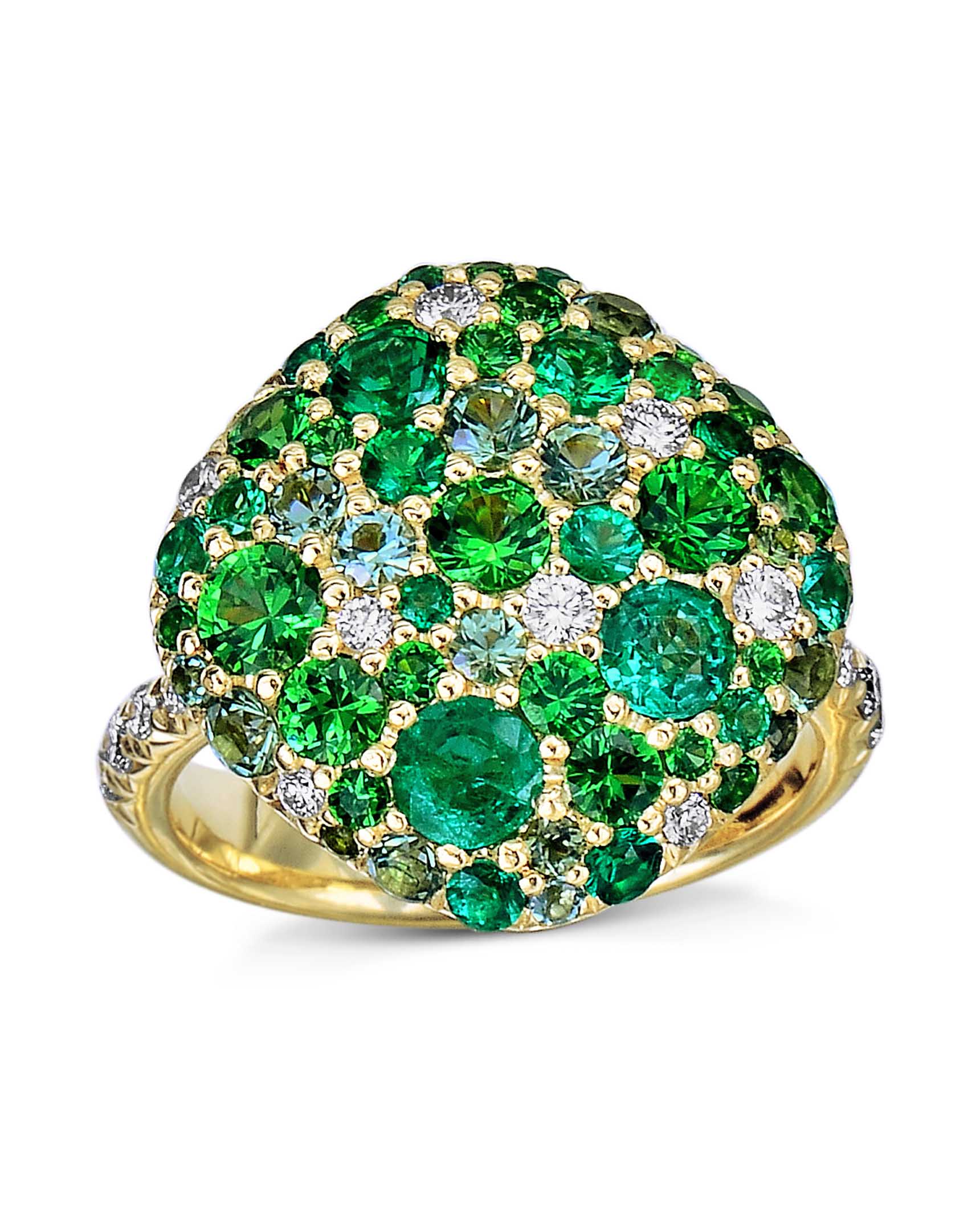 Retro 14K Gold Tsavorite Green Garnet Ring – Boylerpf