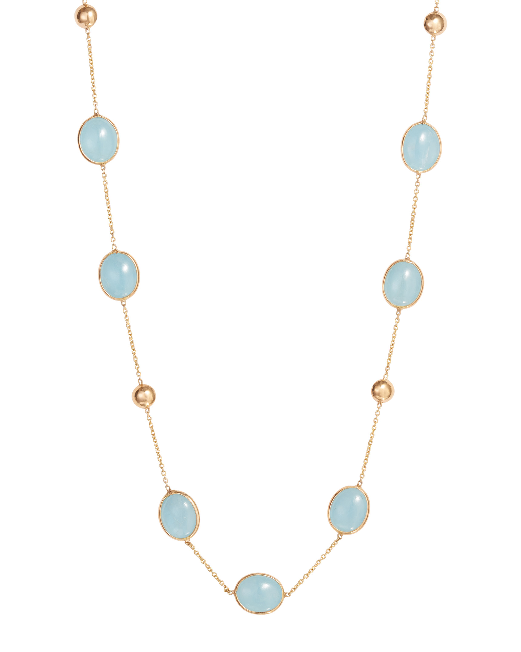 Raw Aquamarine Necklace. - Inbal Mishan Jewelry