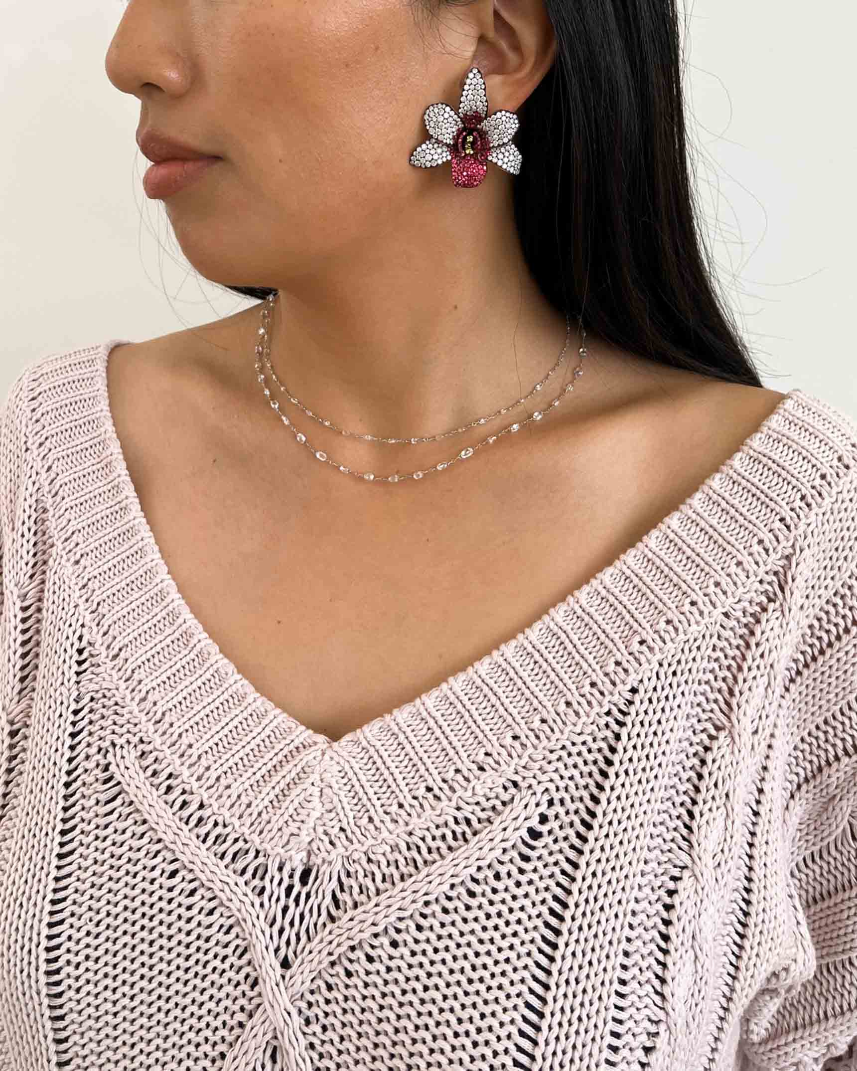 Spinel and Diamond Earrings and Necklaces ECDKK01884 – NDOTK05078 – NDUTK02696