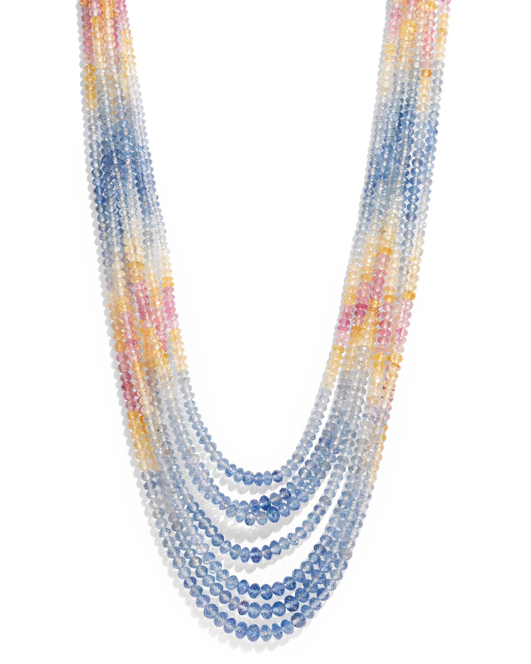 die Easygoing Postage colorful beaded necklace with pearls Frank All the  time Evaluation