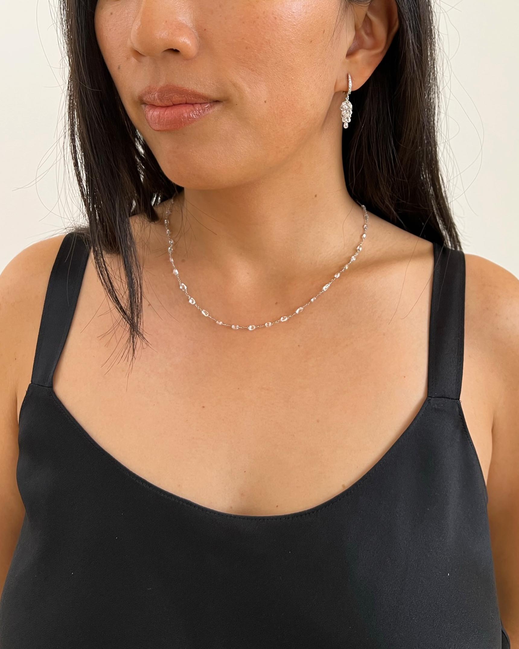 Briolette Diamond Earrings and Necklaces EDFKK04284 – NDUTK02696 – NDOTK05078