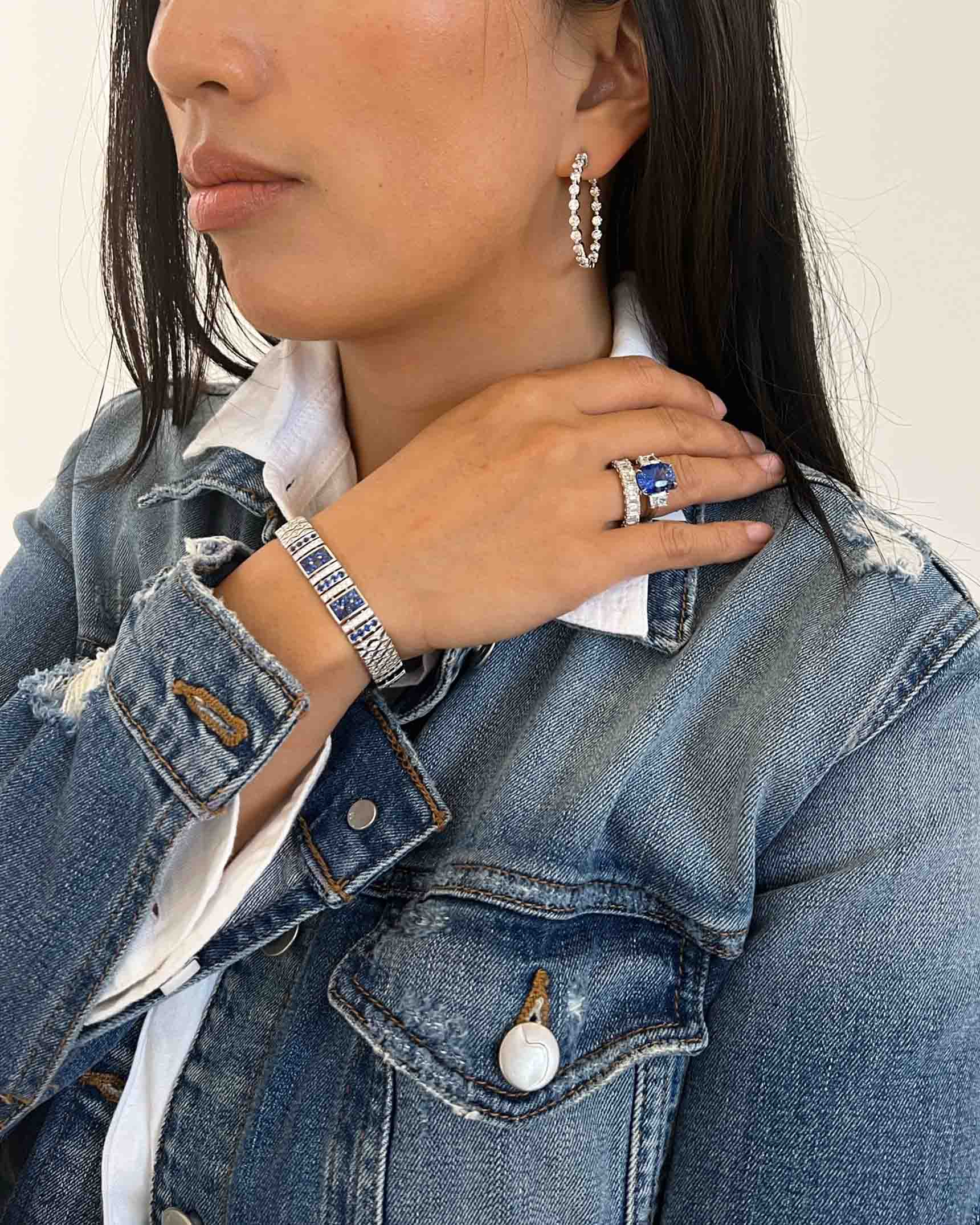 Blue Sapphire and Diamond Earrings_Bracelet and Rings EDFKK05782 – BCDKK02650 – RADPL09387 – RCDSA01946
