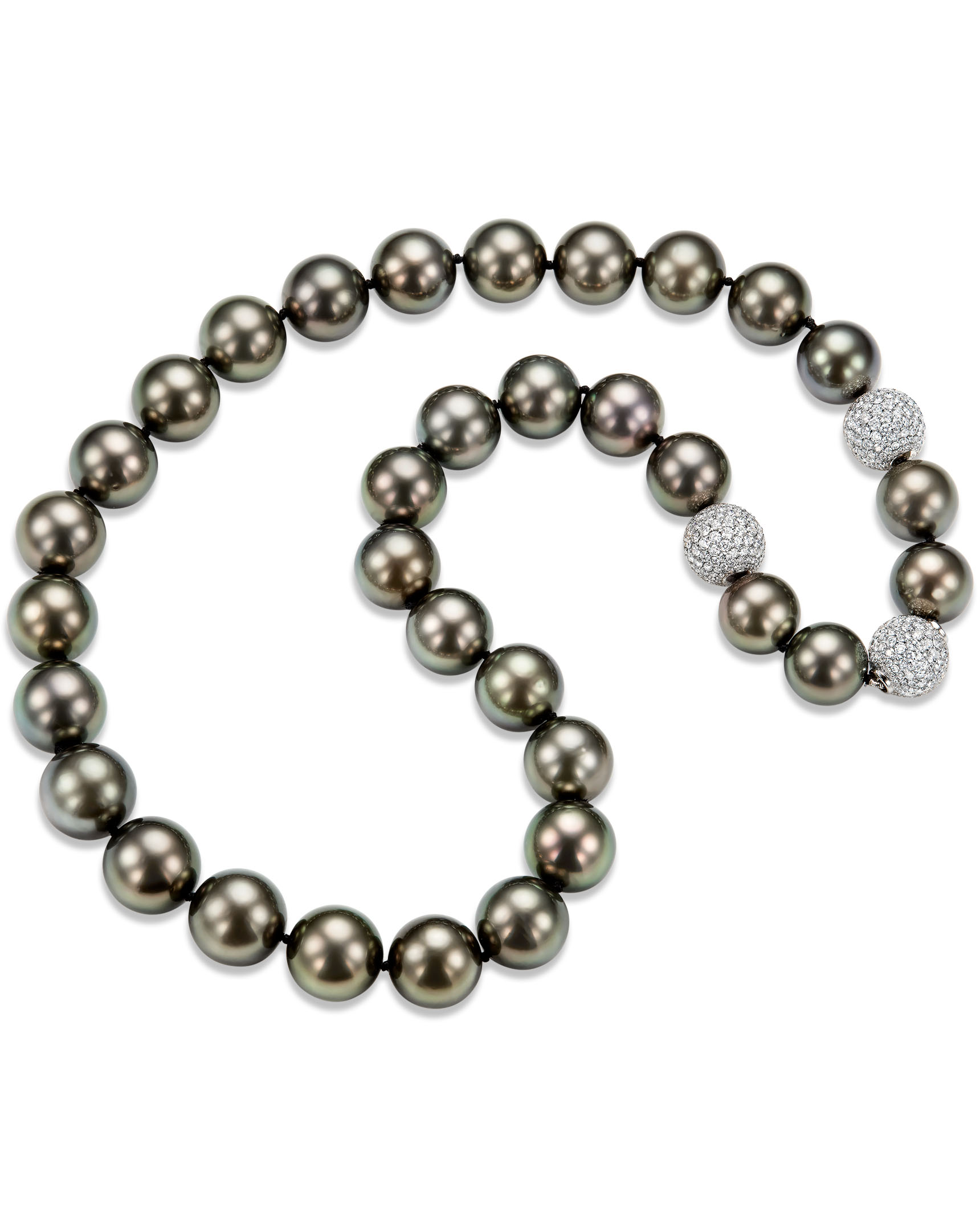 Black Spinel and Handmade Gold Bead Necklace - Turgeon Raine