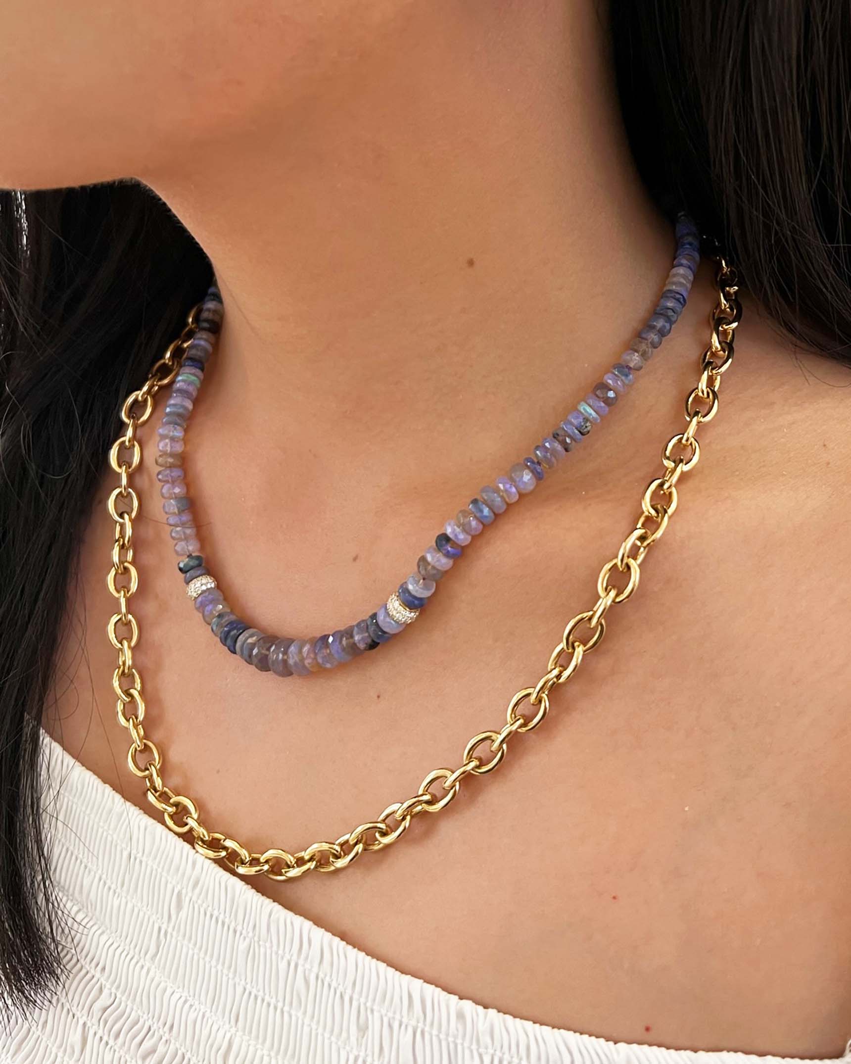 Yellow-Gold-Chain-Necklace-and-Black-Opal-Bead-Necklace-CHG2400976-NCOTK02044