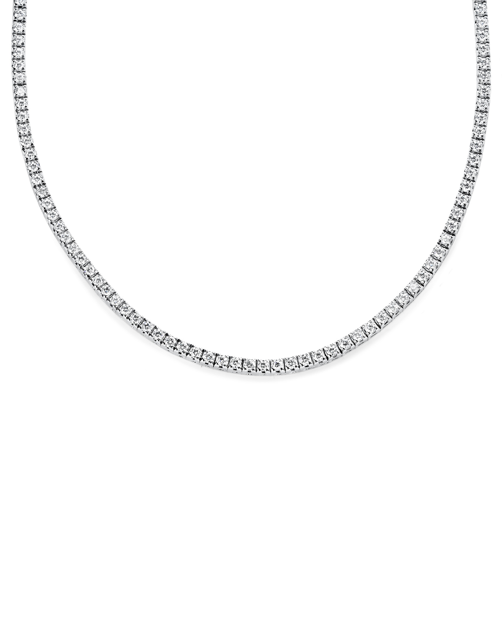 Diamond Paperclip Chain Necklace 14k White Gold (0.96ct) - AZ15271