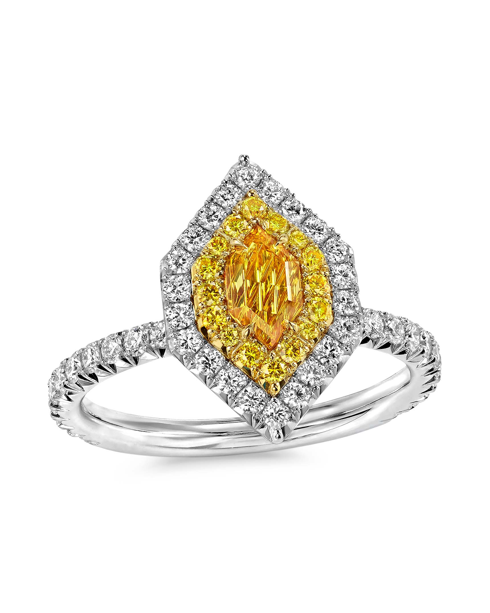 Fancy Intense Orange-Yellow Diamond Ring
