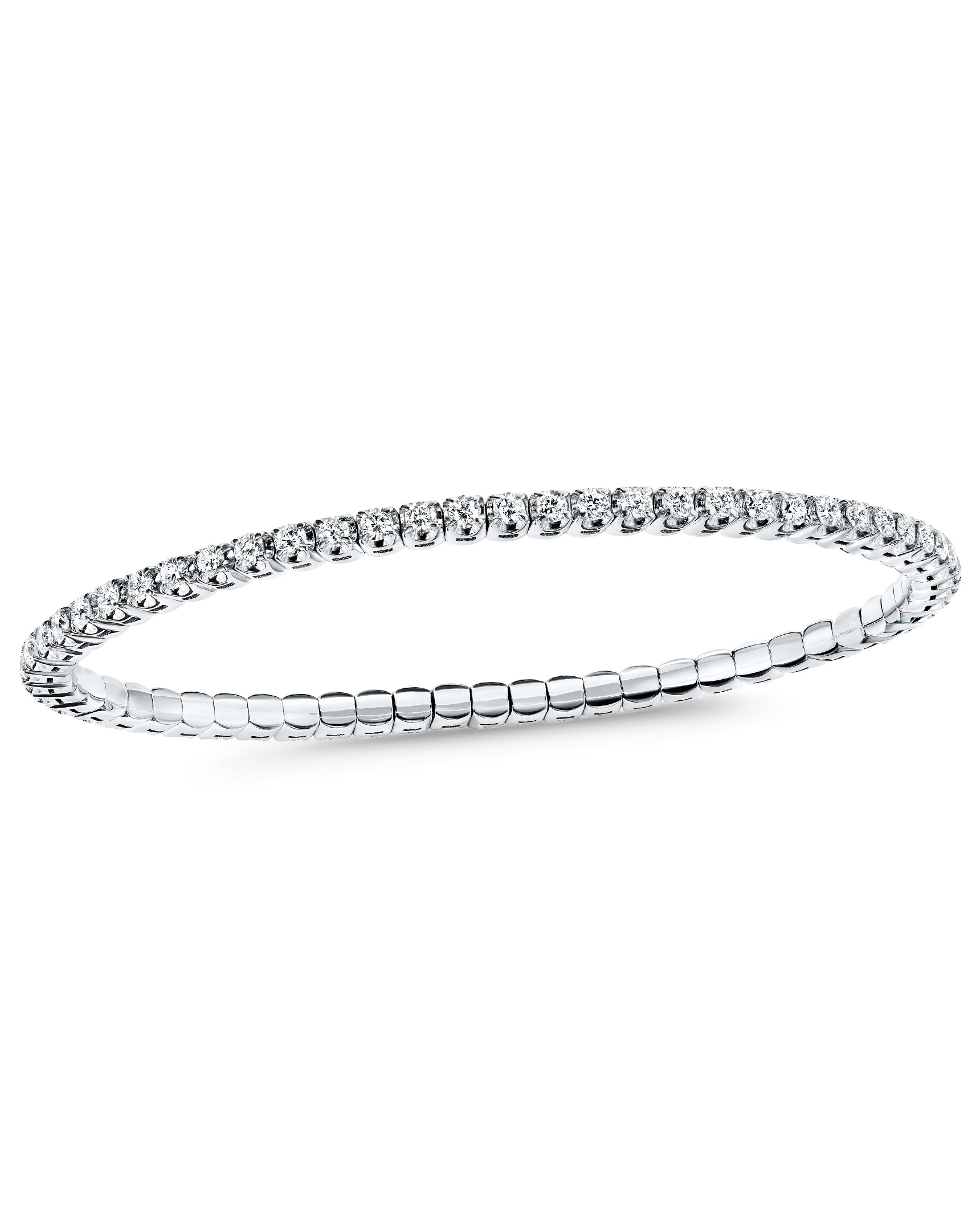 One Carat Diamond Cuff Flexible Bracelet
