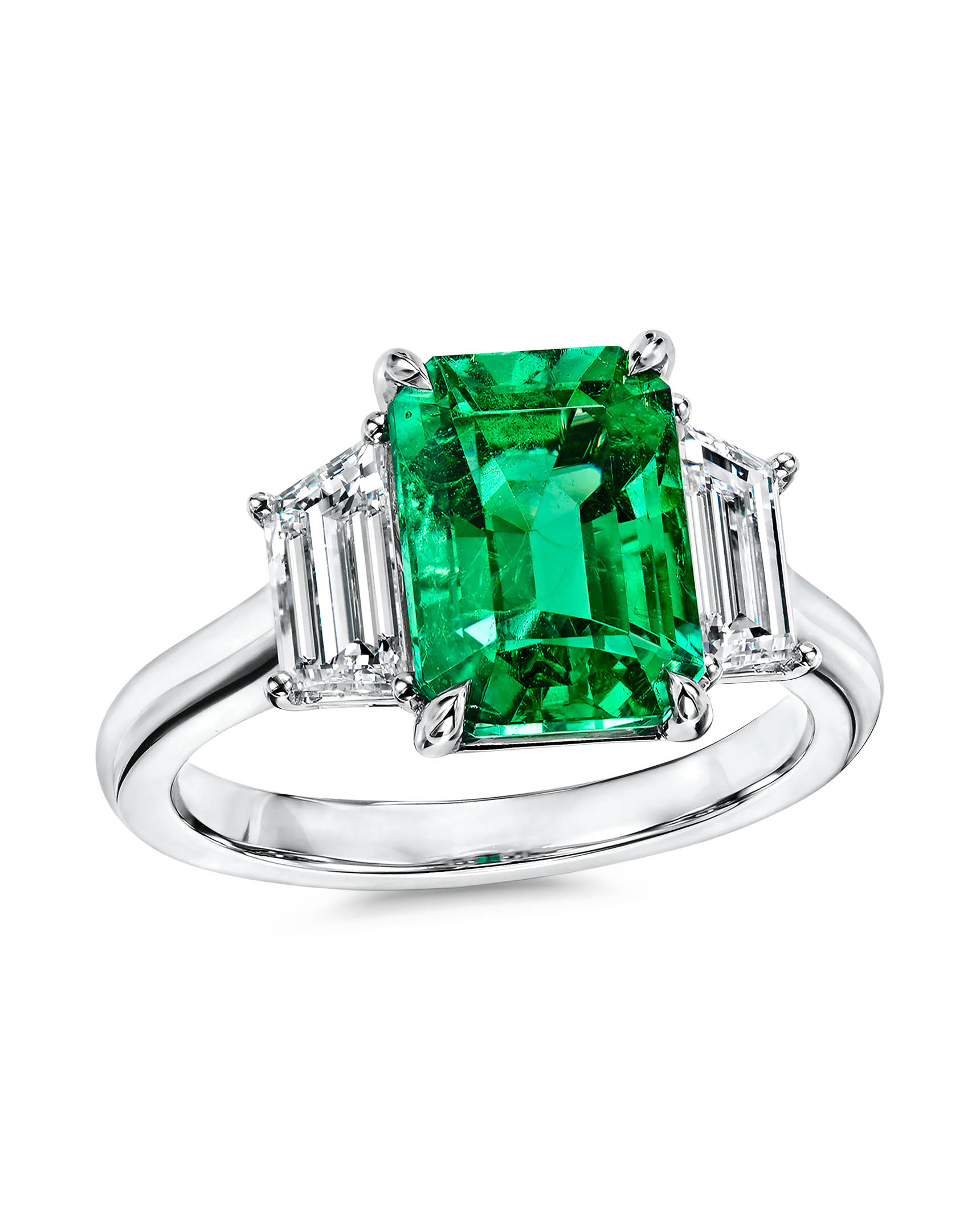 Emerald Cut Diamond 3-Stone Rings -Anthony's Jewelers- (800) 927-9030