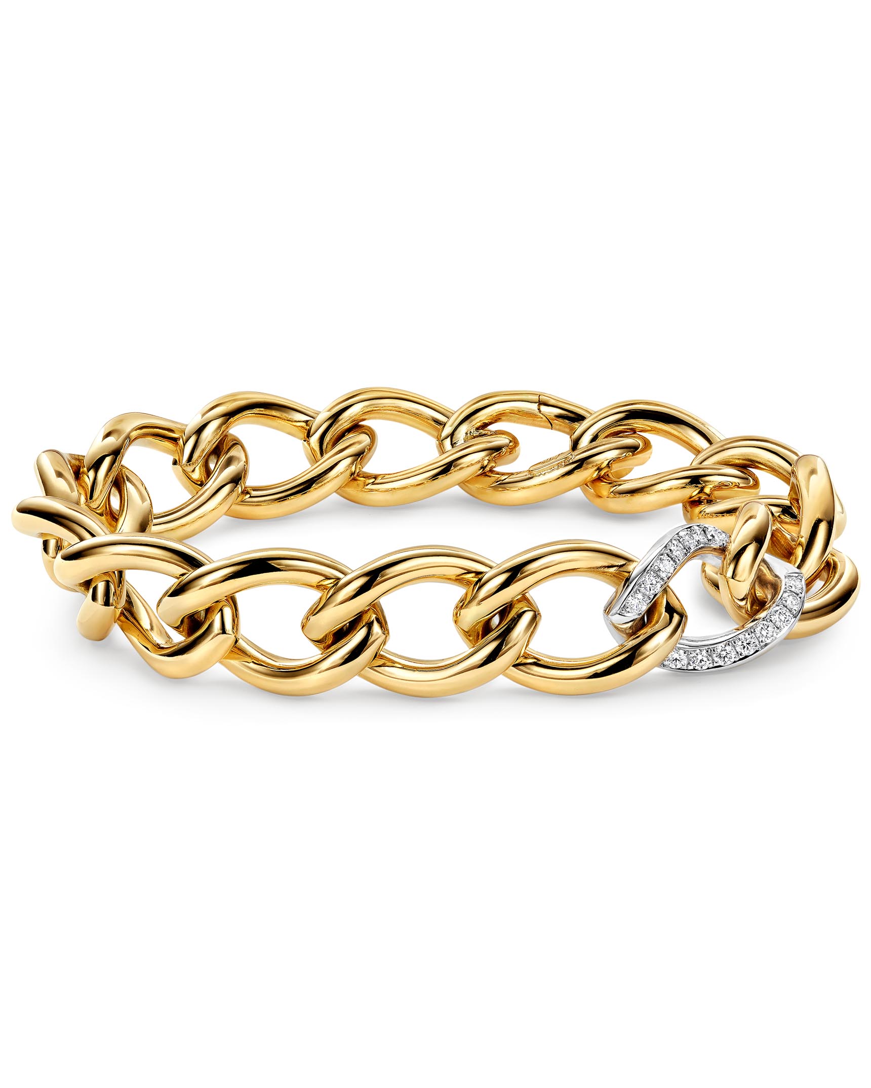 14K Yellow Gold Gent's Double Twist Link Bracelet | More Than Just Rings