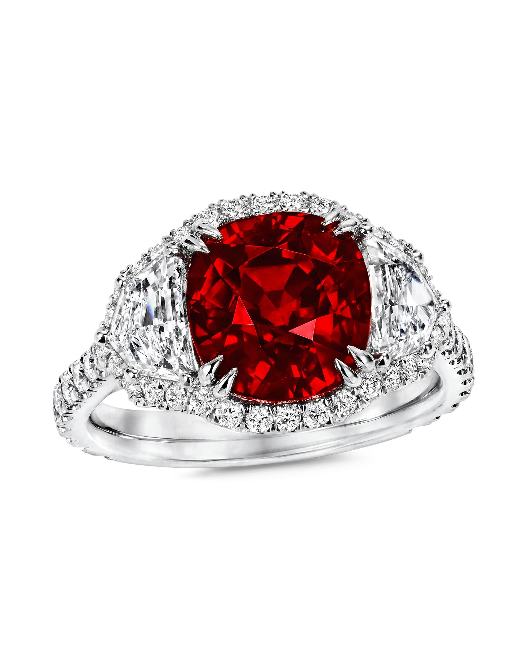 Antique Art Deco Platinum Ruby and Diamond Engagement Ring - GIA – The  Antique Parlour